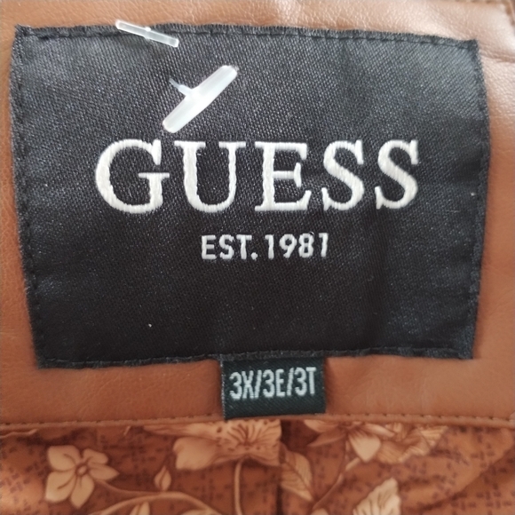 Guess Faux Leather Jacket 3X - Picture 6 of 14